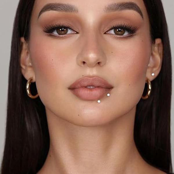 9 Pezzi Gioielli per Piercing, Helix, Labbro, Trago, Orecchio, Naso, Brillantino, Labbro, Helix per Donna Uomo, Titanio, Acciaio Chirurgico, A Farfalla, Classico, Implant Grade - 5