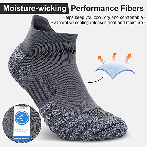 Tough Land Arch Support Ankle Compression Socks Quick-Dry Running Athletic Low Cut Sock For Women Men 15-20 Mmhg #TOP2