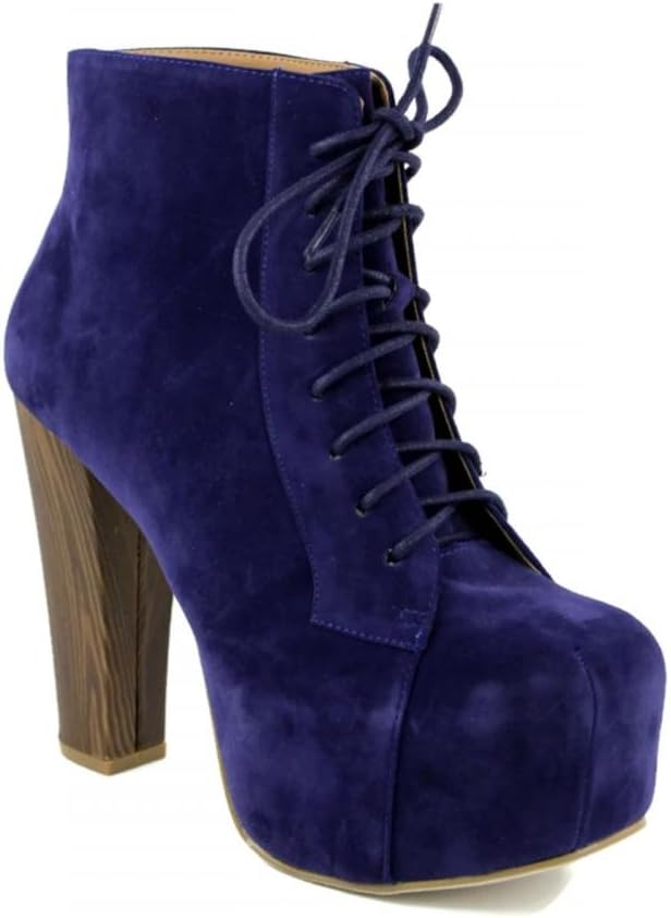Shoe Republic Women's Silla Lace-up Thick Heel Platform Ankle Booties