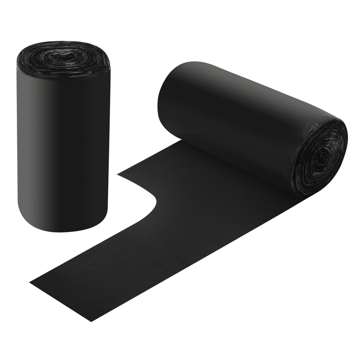 2-4 Gallon Portable Trash Bags,60 Counts Thicken portable Small Garbage Bags for Office, Kitchen,Bedroom Trash Can,Strong Trash Bags（Black）