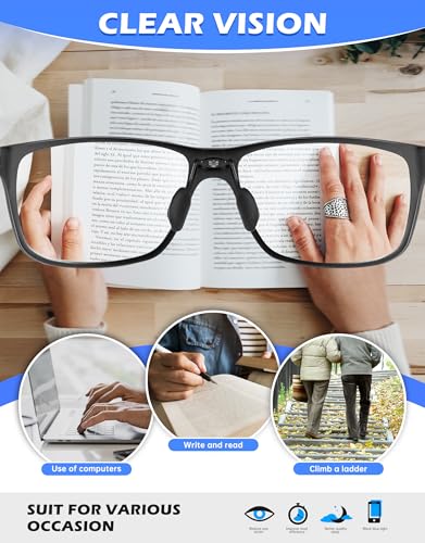 Image of ANYLUV Reading Glasses Men, Relieve Eyestrain and Eye Protection, Al-Mg Metal Computer Blue Light Blocking Glasses