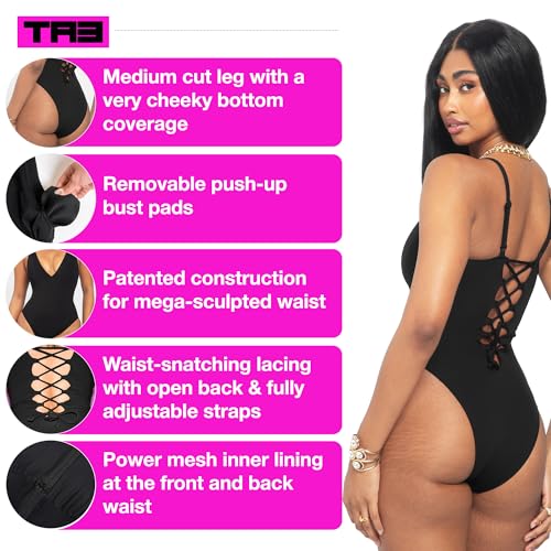 TA3 Brazilian Plungey Swimsuit for Women – Sculpting Bathing Suit - Tummy Control Swimsuits for Women - Patented Construction2