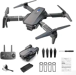 Drone Profissional E88 Pro com Câmera 4K HD, Controle Remoto WiFi FPV, Quadcopter Dobrável RC para Crianças