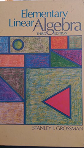 Elementary linear algebra 0534074227 Book Cover