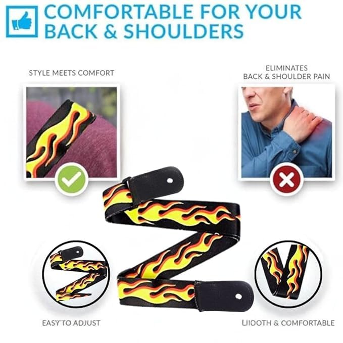 Image of DEVICE OF URBAN INFOTECH Guitar Strap Belt for Acoustic & Electric Guitar Adjustable Buckle Guitar Strap Modern Design Guitar Belt For Acoustic /Bass /Electric Guitars
