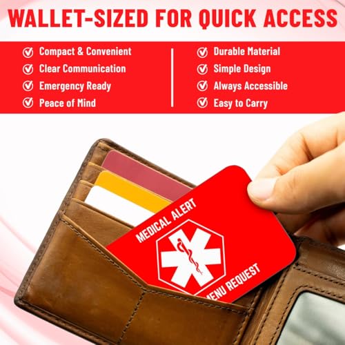 bariatric card for restaurants special menu request card portion control restaurant request for bariatric or gastric sleeve patients wallet sized set of 2 cards 2 red 3375in x 2125in