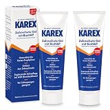 KAREX Gel protettivo dentale, 2 x 50 ml, protezione aggiuntiva per la prevenzione della carie, riduce il dolore nei denti sensibili, senza fluoruro, senza zucchero, vegano
