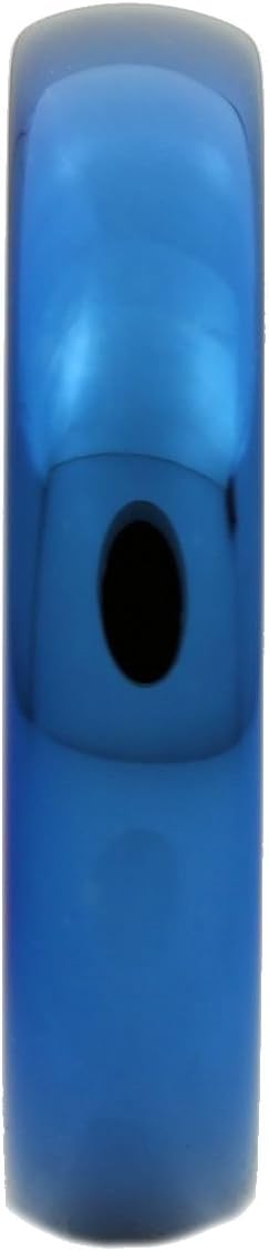 3, 5, 6 or 8mm Blue Plated Inside and Outside Tungsten Carbide Wedding Band Ring