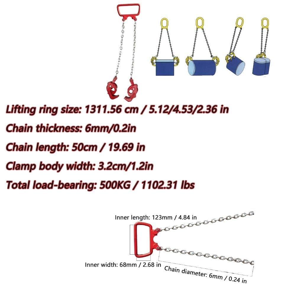 Podnośnik Płyty Podnośnika Pionowego z pierścieniem podnoszącym dla drutu Lid Clamp Heavy Duty Drum Handling Clamp