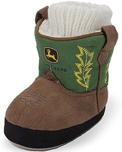 John Deere Baby Boys' Infant Slippers, Green, 6/12M