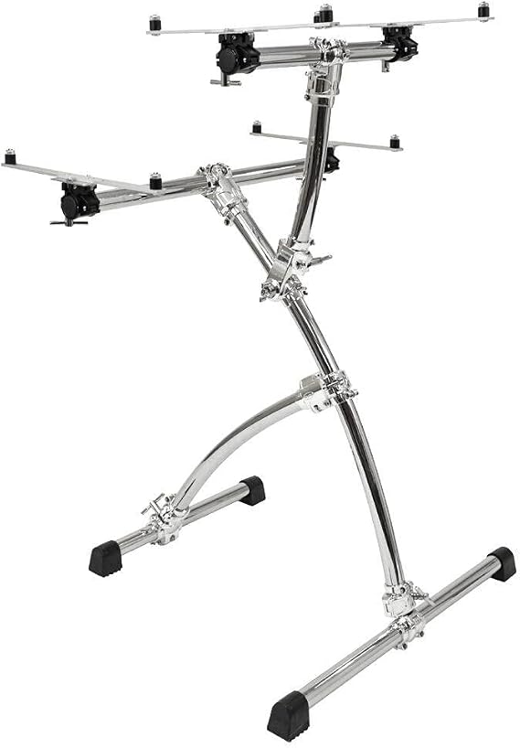 Gibraltar Key Tree Double Tier Keyboard Stand, Lightweight and Portable Curved Design with Memory Locks, Adjustable Height, with T-Leg Stability Base for 76-Key Keyboards and Controllers (GKS-KT76)