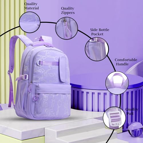Image of Tinytot 30 Litre, Stylish & Trendy Water Resistant Hi Storage School Collage Travel Laptop Backpack Bag for Boys, Girls, Mens & Womens, 20 Inches (Black)