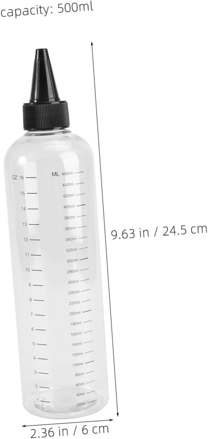 GANAZONO 8pcs Pet Portion Control Squeeze Bottles with Graduated Markings 17oz 500ml Reusable Dispensing Bottles for Kitchen and Laboratory Use