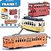 CUPUZ 3D Paper Puzzle, 3 Assorted Trams, 3D Cardboard Model Car kit, DIY Set for Child, Educational Travelers Craft Local Metro Bus, Gift for Boys