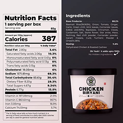 Image of TheTasteCompany Chicken Biryani - Ready to Eat | Instant Food | Taste Company (Pack of 3)