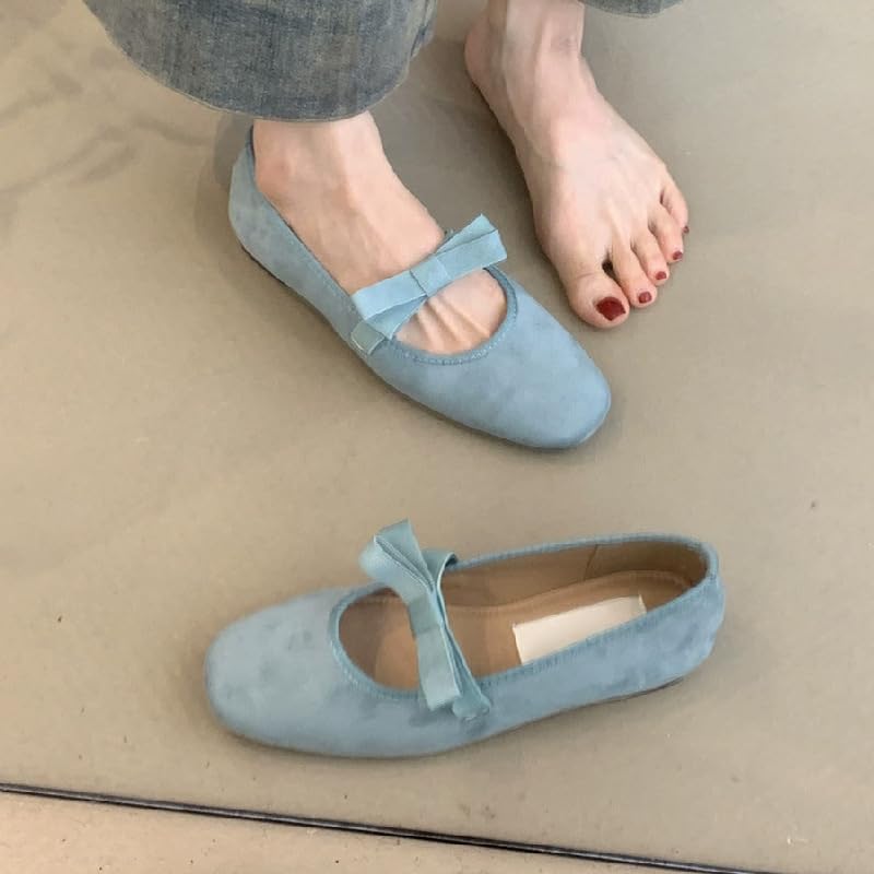 Women's Fashionable Leopard Print Mary Jane Ballet Flats, Casual Comfortable Breathable Square Toe Flat Shoes, Lightweight Comfortable Comfy Cute Fashion Trendy Y2K Shoes for Daily Wear, Girl2