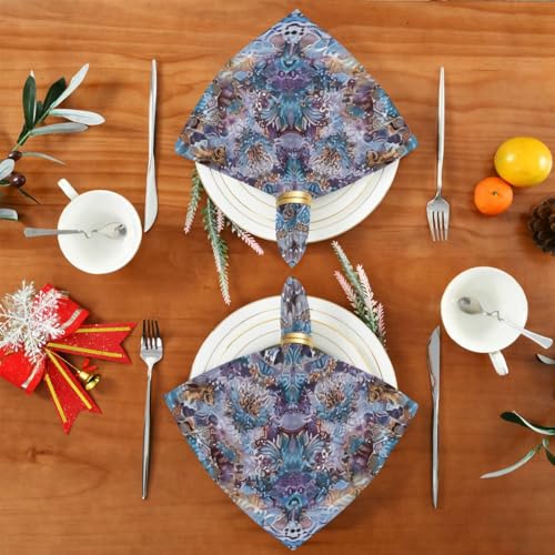 Servilletas de Tela Boho Mandalas Indianas Set x6 miniatura 5