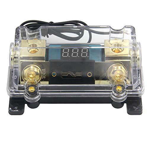 Porte-fusible audio stéréo de voiture avec tension numérique LED ANL