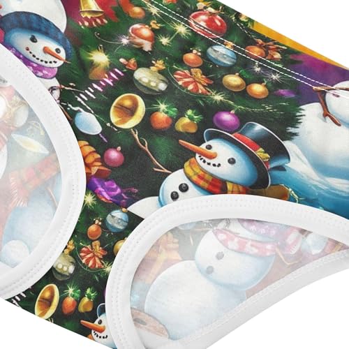 Funny Girls Underwear Toddlers 2t Cotton Cute Panties Girl Colorful Christmas Trees Snowmen Kids Undies Briefs4