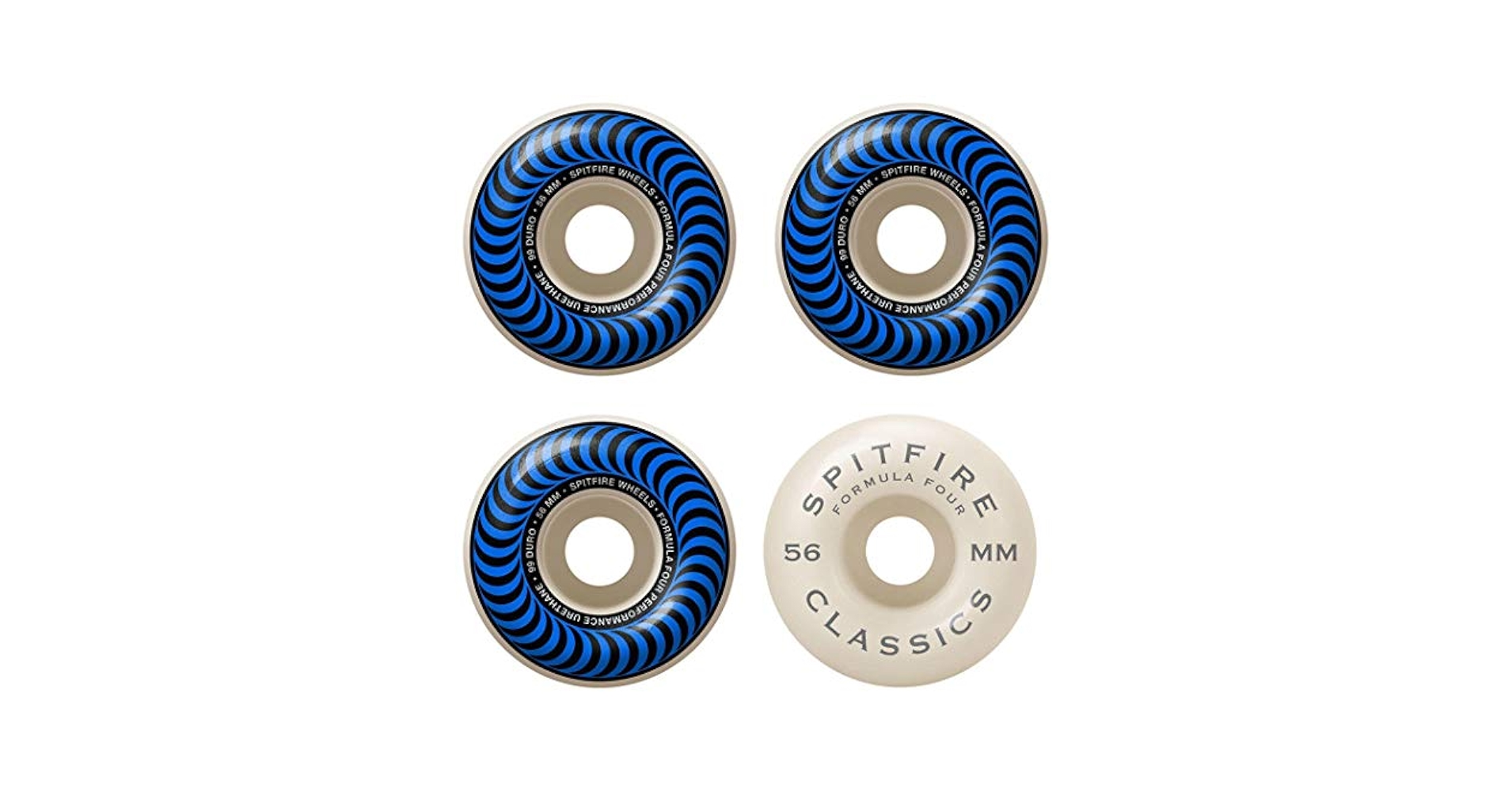 スピットファイア F4 54mm 99 クラシック Amazon.com : Spitfire Skateboard Wheels F4 Classics 99A Blue