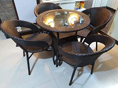 Wix Out Door Golden Four Seater Garden Patio Set 1+4 (4 Chairs & ...