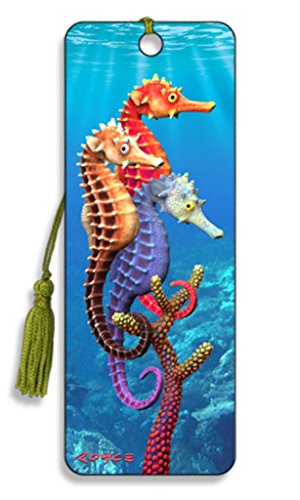 Marque-page 3D Hippocampes cadeau original pour lecteurs