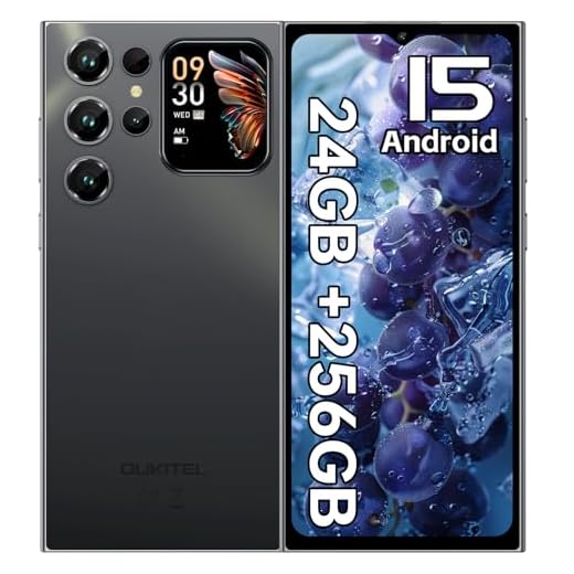 OUKITEL C62 Pro Smartphone Android 15, 24GB+256GB/1TB Telefono Cellulare, 6.88'' &1.81'' Rear Display Telefono, 5150mAh Cellulare,13MP Smartphone Gaming, Octa Core, 4G Dual SIM/NFC/Fingerprint, Nero