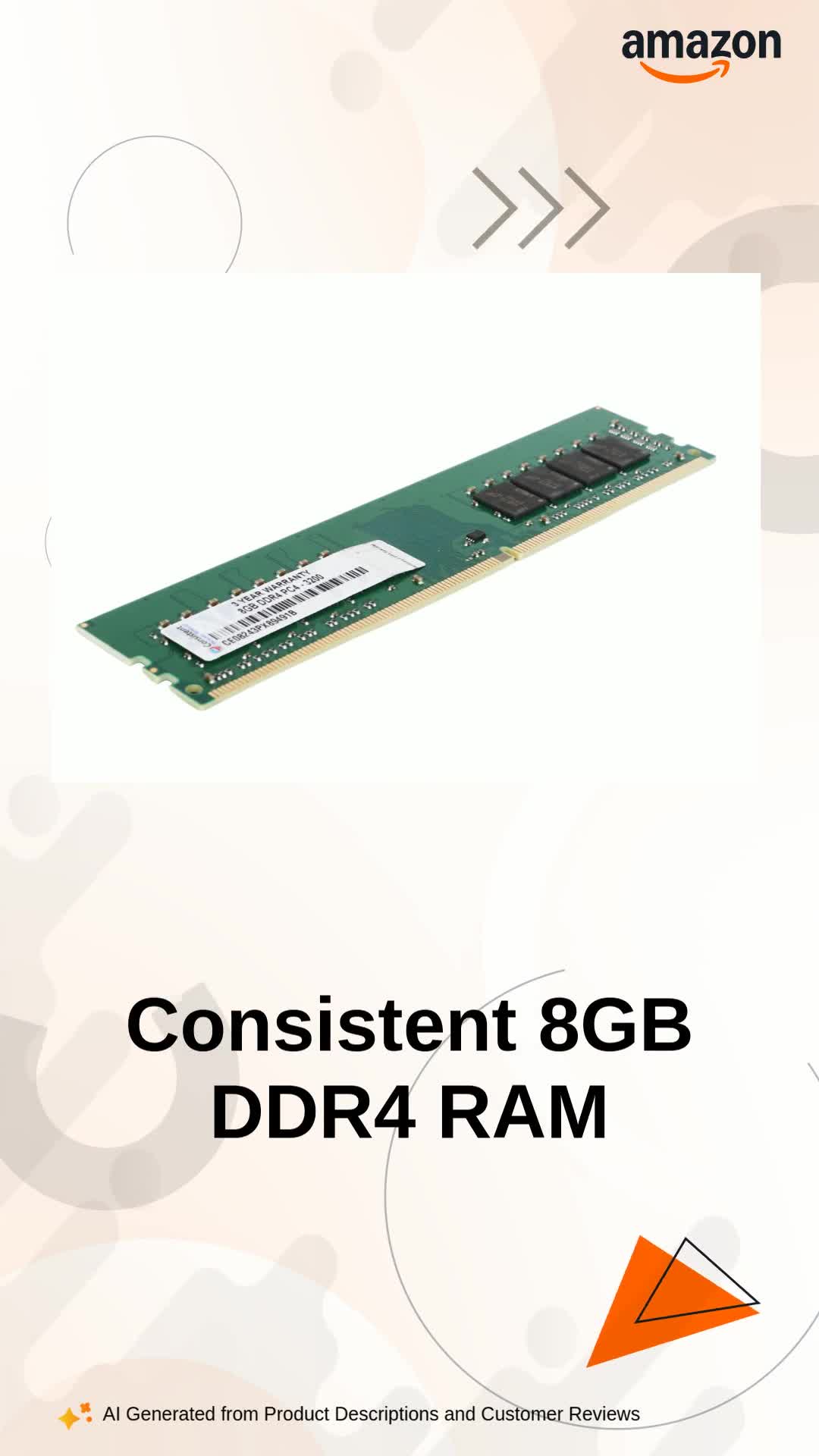 Consistent 8GB DDR4 RAM 3200Mhz Desktop