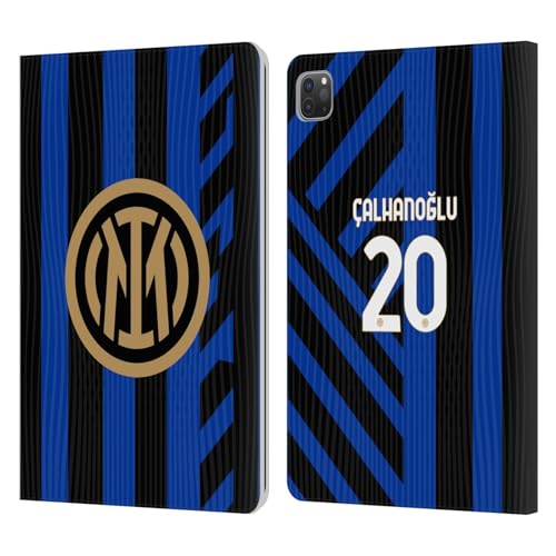 Head Case Designs Officially Licensed Inter Milan Hakan Çalhanoglu 2024/25 Players Home Kit Leather Book Wallet Case Cover Compatible with Apple iPad Pro 11 2020/2021 / 2022