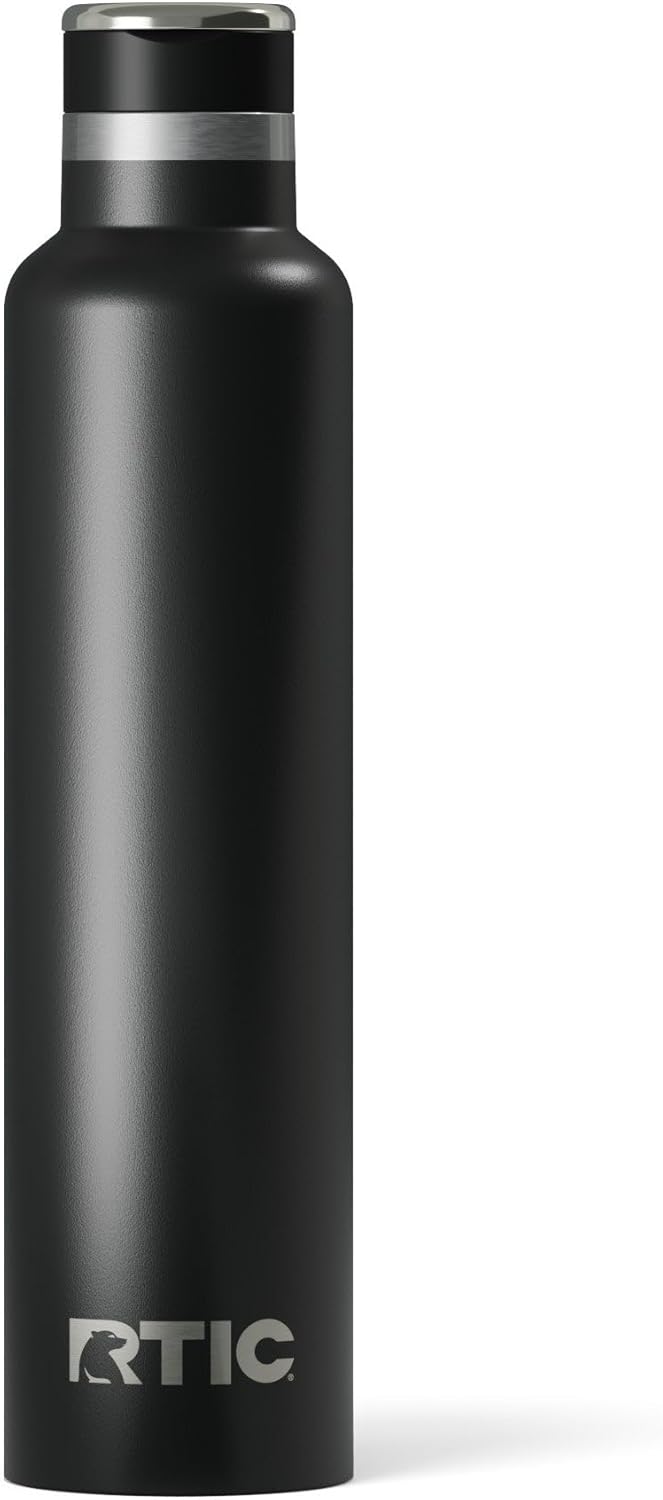 RTIC 26oz Journey Water Bottle Ceramic Lined Metal Stainless Steel Vacuum Insulated, BPA Free, Reusable, for Water, Hot and Cold Drinks, Travel, Sports, Camping, Black - Image 9