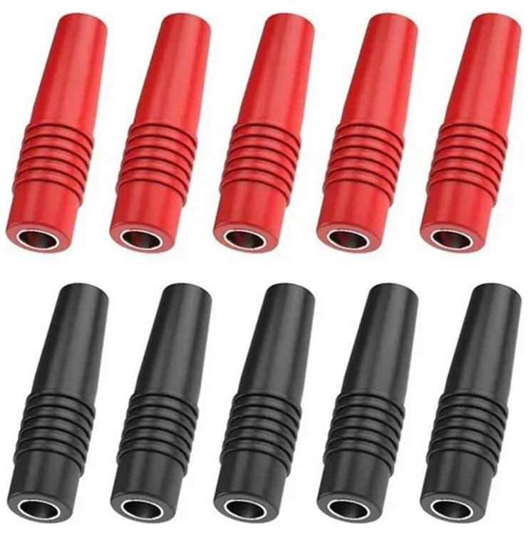 10x Adaptadores banana 4mm Faizpors rojo negro miniatura 1