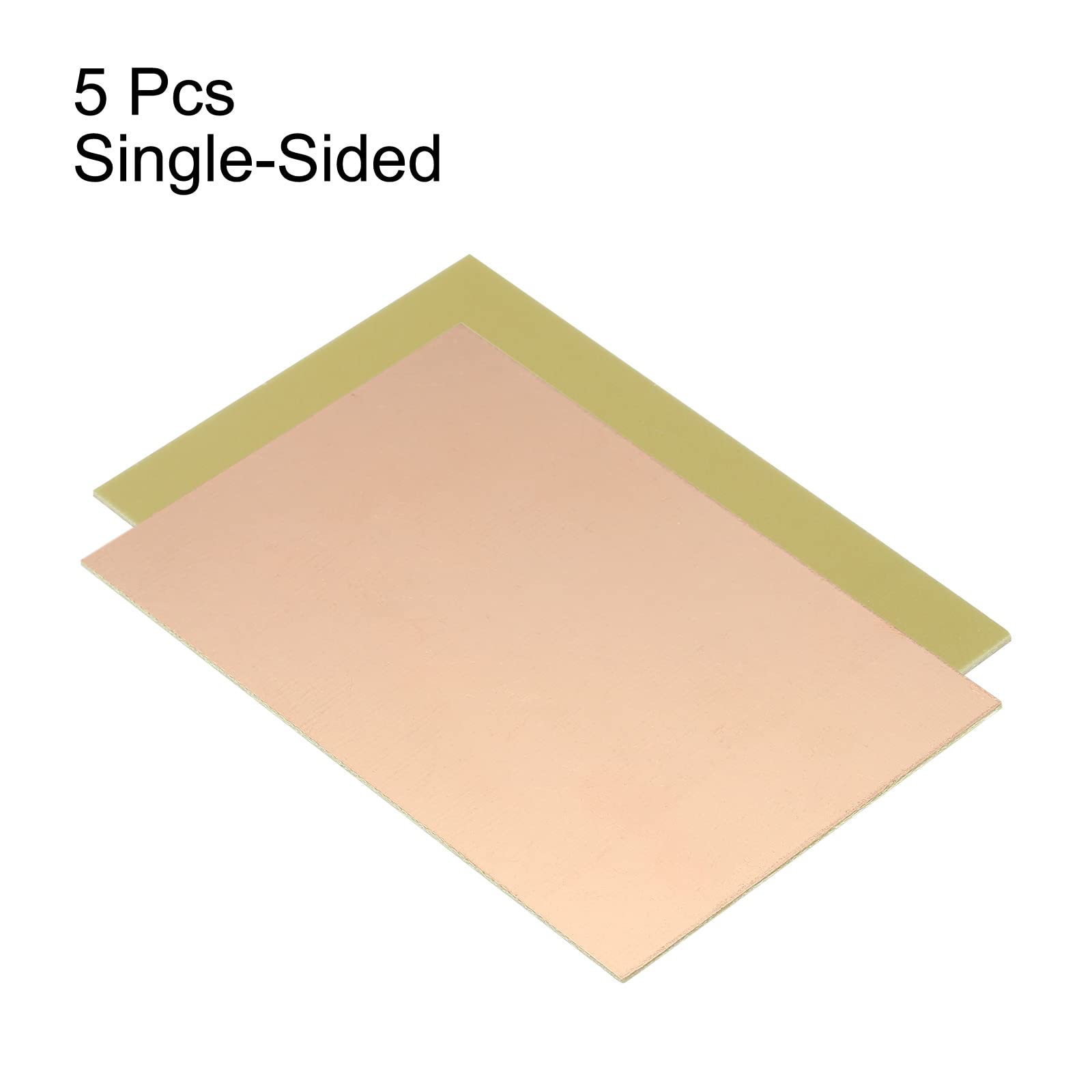 PATIKIL FR4 Laminato Rivestito in Rame a Lato Singolo PCB, 5 Pezzi 100 x 70 x 1,2mm Circuito Prototipo Universale Placcato in Rame