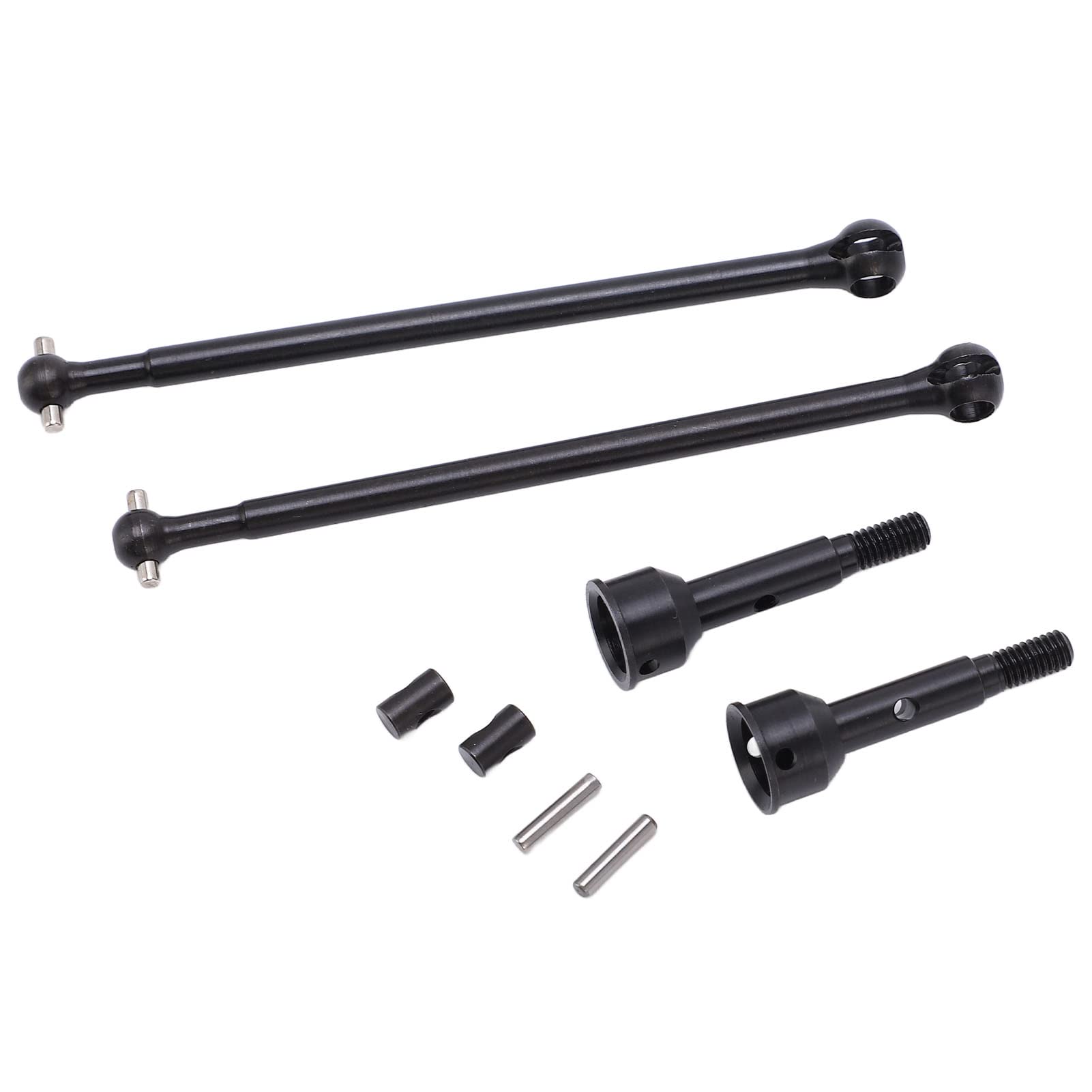 2Pcs Front Drive Shaft Replacement, Metal Black RC Dog Bone for ZD Racing 7503 1:10 RC Off Road Vehicle