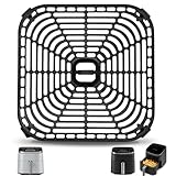 Air Fryer Grill Pan for COSORI Air Fryer TurboBlaze 6 QT, Non-Stick 8.9’’*8.9’’Square Air Fryer Rack Replacement Parts Accessories Grill Plate Crisper Plate Tray with Rubber Bumpers, Dishwasher Safe