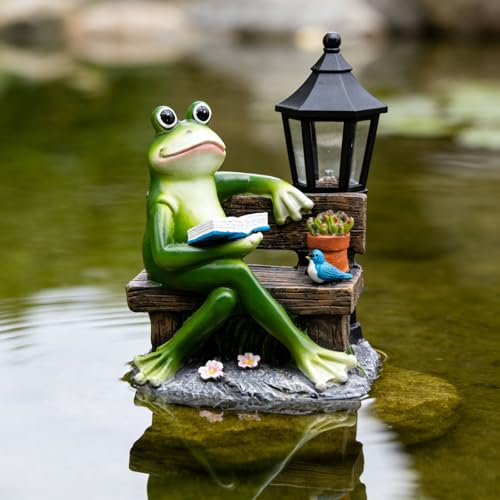 Lanterne solaire extérieur grenouille étanche pour déco de jardin