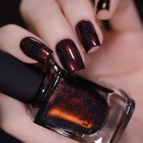 Image of ILNP Dash of Cocoa - Intense Dark Chocolate Holographic Nail Polish