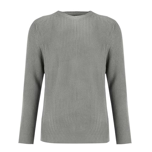 ZYXTIM Men's Cable Knit Sweater Chunky Textured Long Sleeve Warm Pullover Tops Loose Fit Casual Sweaters with Ribbing Edge3