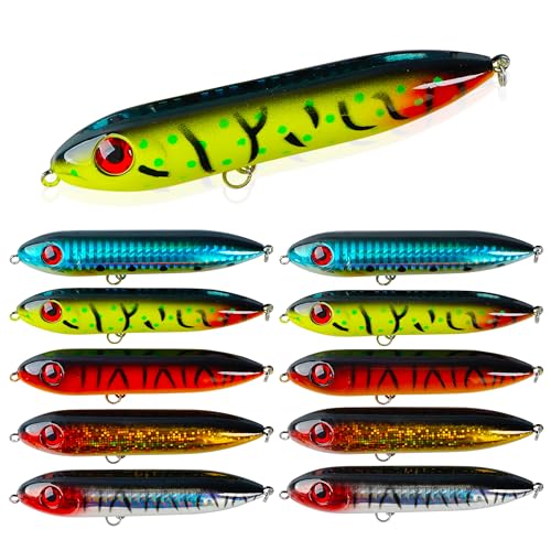 Catfish Rattling Line Float Lure Catfish Rig Peg Floats Spook Rattle Popper Demon Dragon Style Catfishing Lure for Santee Rig Fishing Bait for Lake River Bank (10pcs)