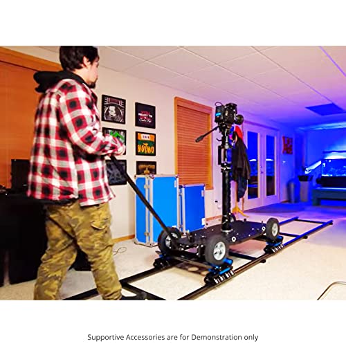 Proaim 16Ft Professional Aluminum Heavy Duty Straight Camera Track Rail System For Bazooka, Tripod Dolly, Camera Jib Crane Setup Up To 800Kg/ 1760Lb + Carry Bag (Trk-16-25) #TOP6