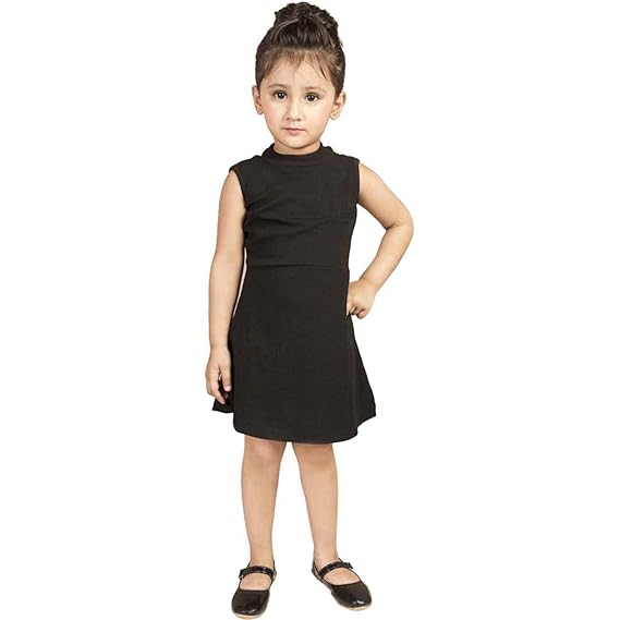 Girls A-Line Midi Frock | One Peice | Beautiful Fancy Small Girls Dresses for Birthdays,Casual,Festivals,Play,Home | for Baby Girls 2-6 Years Age