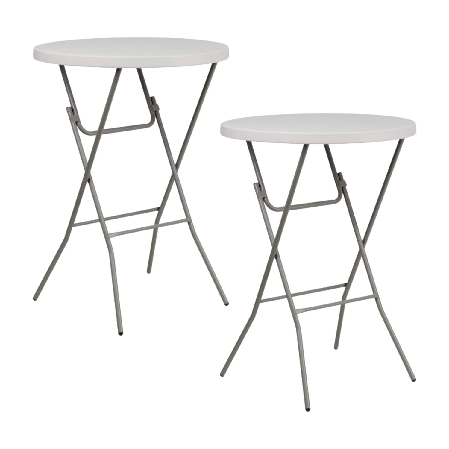 7H SEVEN HOUSE Pack 2 Mesas Plegables Redondas Altas 80x110cm Catering 7house