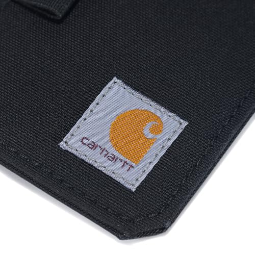 Carhartt Standard Ausweishalter aus Segeltuch, wasserabweisend, mit reflektierendem Schlüsselband, Nylon-Ente (Schwarz), Einheitsgröße