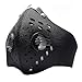 ECO-GEAR Anti Pollution Face Mask with Military Grade N95 Protection | Anti Smoke, Exhaust Gas, Dust, Pollen, Allergens | Hiking, Running, Walking, Cycling, Ski and other Outdoor Activities (Black)