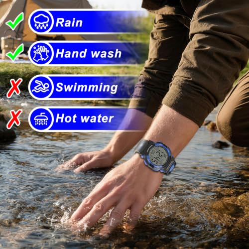 Image of Edillas Kids Digital Watch 7 Colors 50M Waterproof Sport Alarm Boys 7-15
