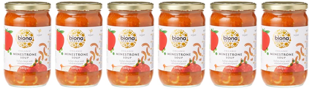 Biona Organic Minestrone Soup 680 g (Pack of 6)