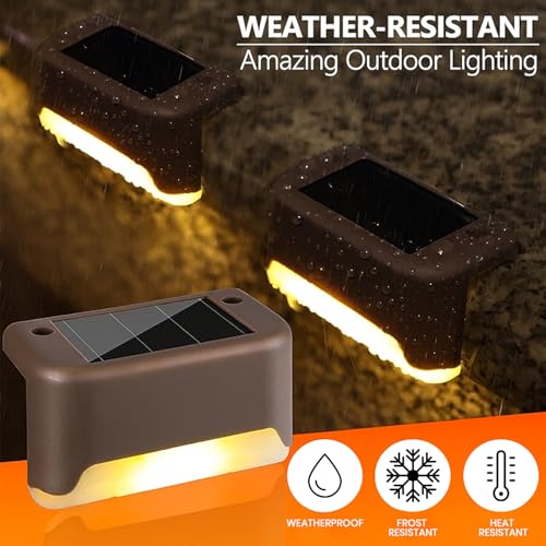 Image of EMBOX Solar Light Outdoor Home Garden Waterproof Stair Deck Pool Patio Fence Gate Yard Floor Step Railing Window Balcony Sunlight Pathway