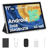 JUNINKE Tablet 11 Inch, Android 16, 32GB RAM+256GB Octa-Core, 8000mAh Battery, 1280 * 800 Touch Screen, 5+8MP Dual HD Camera (Black Case)