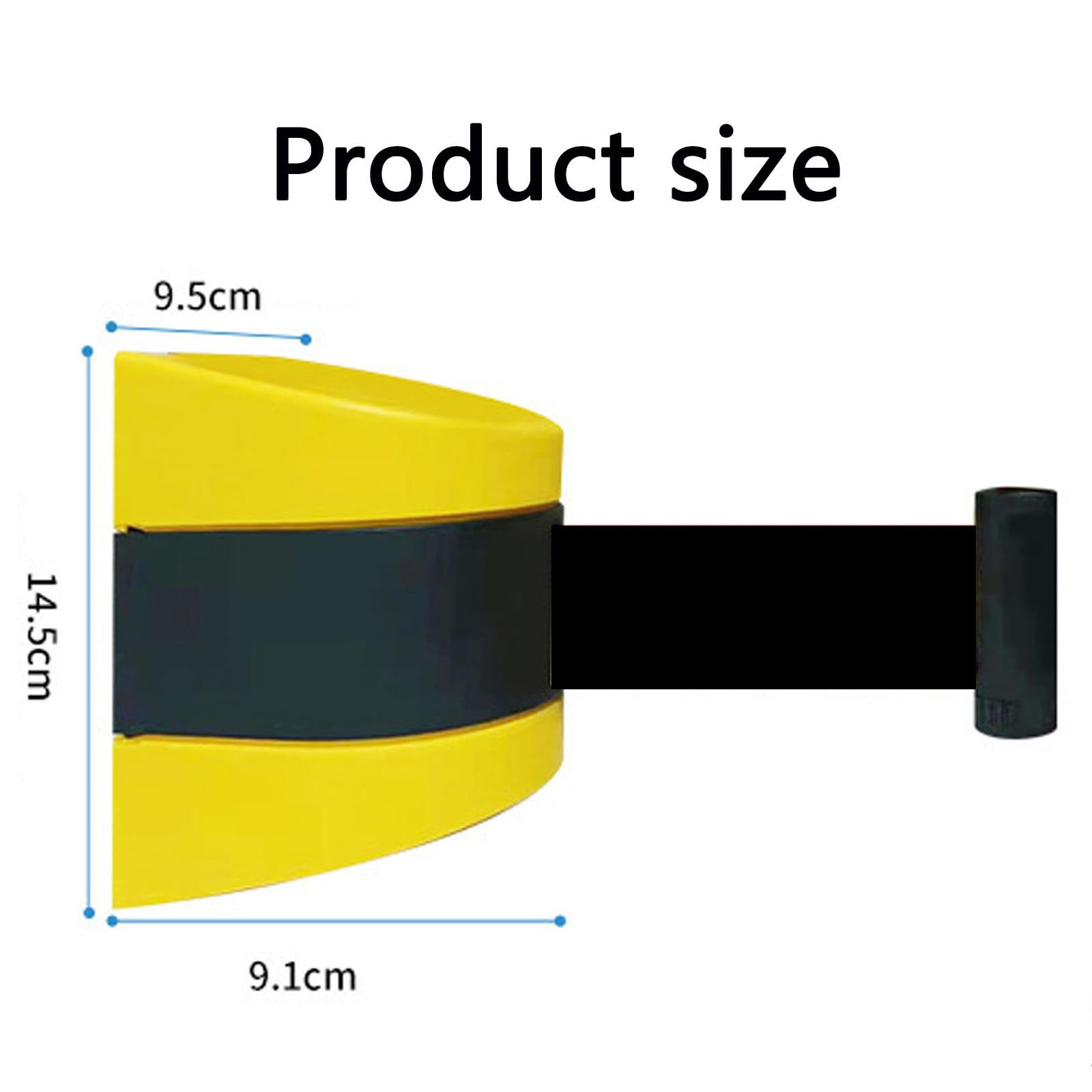 CAIFEXUE Retractable Belt Barrier, Retractable Wall Mount Caution Belt for Crowd Control Barriers and Line Dividers, Retractable Barrier/3 Meters