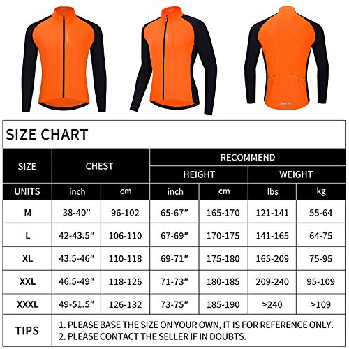 Jersey de ciclismo, Andoer Jérsei de ciclismo masculino respirável com zíper completo de mangas comp