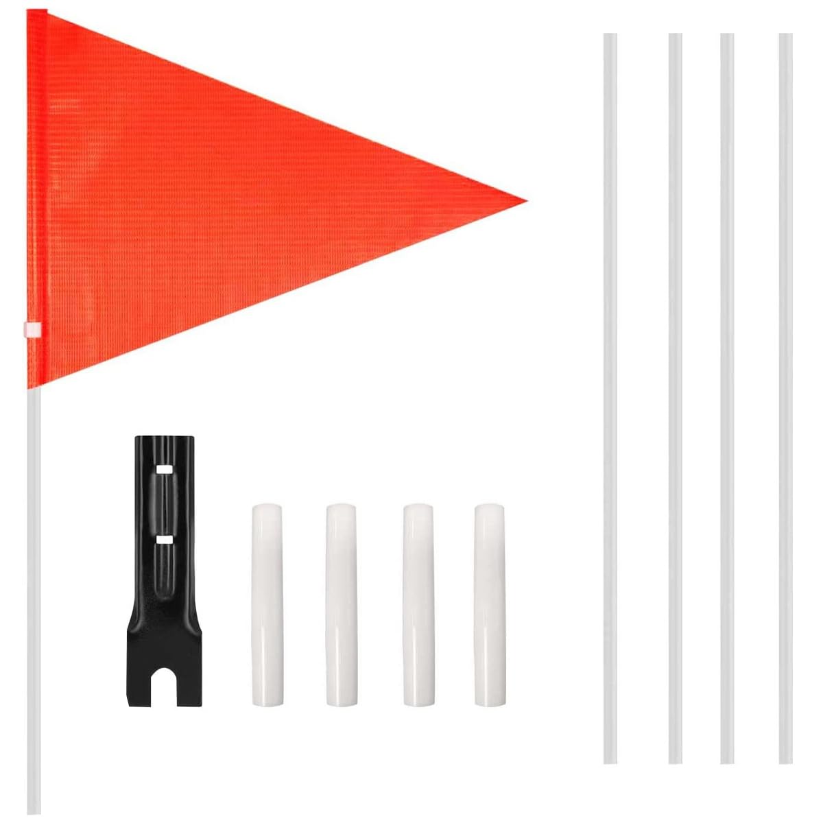 ANCLLO Bike Safety Flag, Bike Flag with Heavy Duty Fiberglass Flag Pole